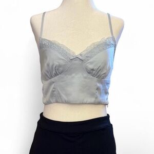 Princess Polly Light Blue Lace Top